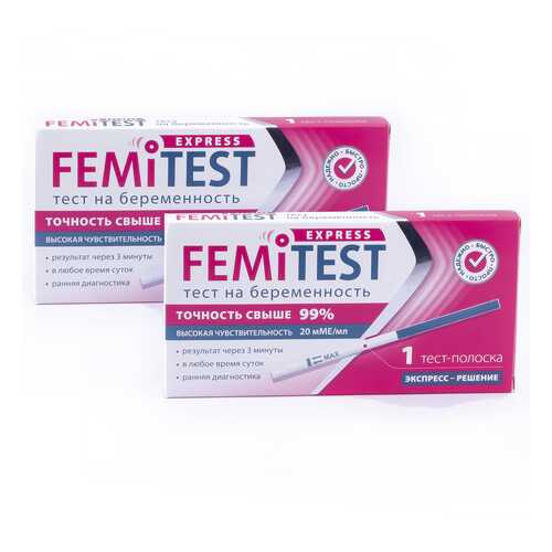 Тест для определения беременности FEMiTEST Express тест-полоска спайка 1+1 шт. в Доктор Столетов