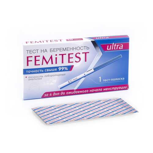 Тест FEMiTEST Ultra для определения беременности тест-полоска 1 шт. в Доктор Столетов