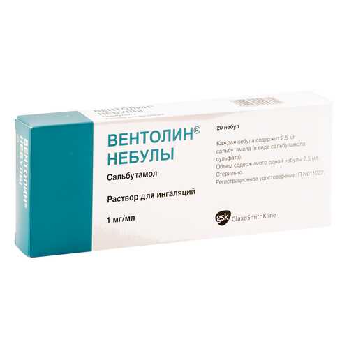 Вентолин Небулы раствор 1 мг/мл 20 шт. в Доктор Столетов