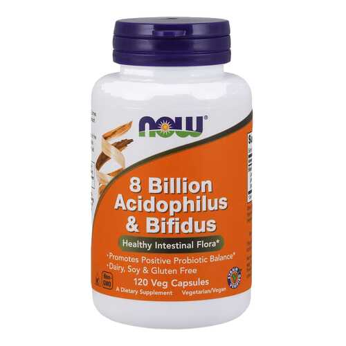 Для пищеварения NOW 8 Billion Acidophilus&Bifidus 120 капсул в Доктор Столетов