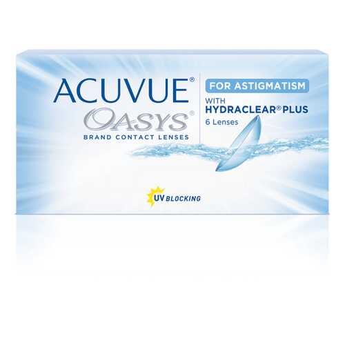 Контактные линзы Acuvue Oasys for Astigmatism with Hydraclear Plus 6 линз +0,75/-0,75/160 в Доктор Столетов