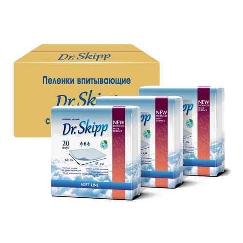 Пеленки гигиенические Dr.Skipp супервпитывающие одноразовые 45x60, 60 шт. в Доктор Столетов
