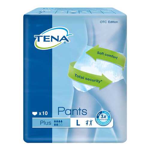 Подгузники для взрослых Tena Pants Plus L 10 шт. в Доктор Столетов