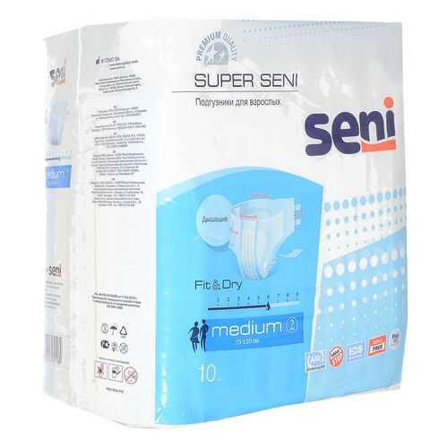 Подгузники Seni Super Air для взрослых дышащие размер M обхват 75-110 см 10 шт. в Доктор Столетов